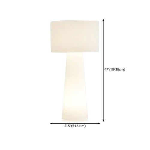 Floor Lamp For Living Room Cylinder Eryn Metal & Fabric Led