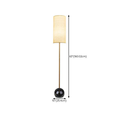 Floor Lamp For Living Room Cylinder Eryn Metal & Fabric Ip20