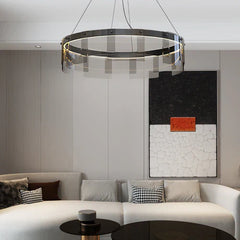 Black Statement Pendant Light For Bedroom Evette Metal & Glass