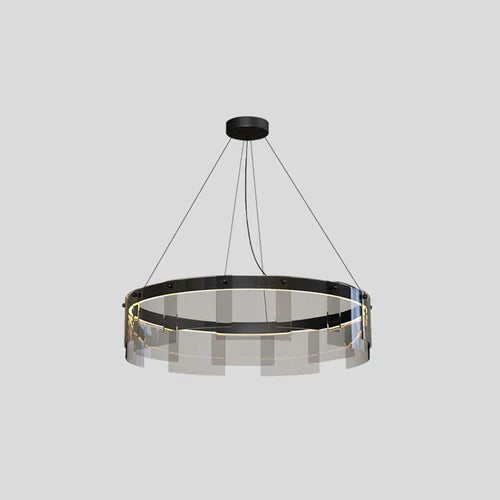 Black Statement Pendant Light For Bedroom Evette Metal & Glass