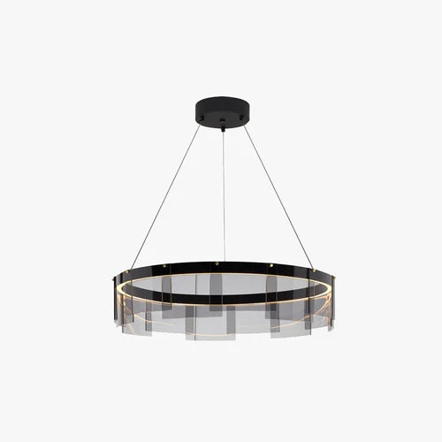 Black Statement Pendant Light For Bedroom Evette Metal & Glass