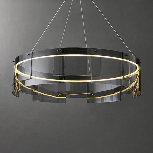 Black Statement Pendant Light For Bedroom Evette Metal & Glass