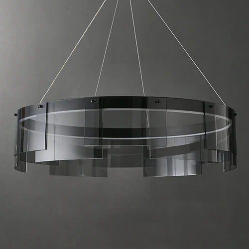 Black Statement Pendant Light For Bedroom Evette Metal & Glass