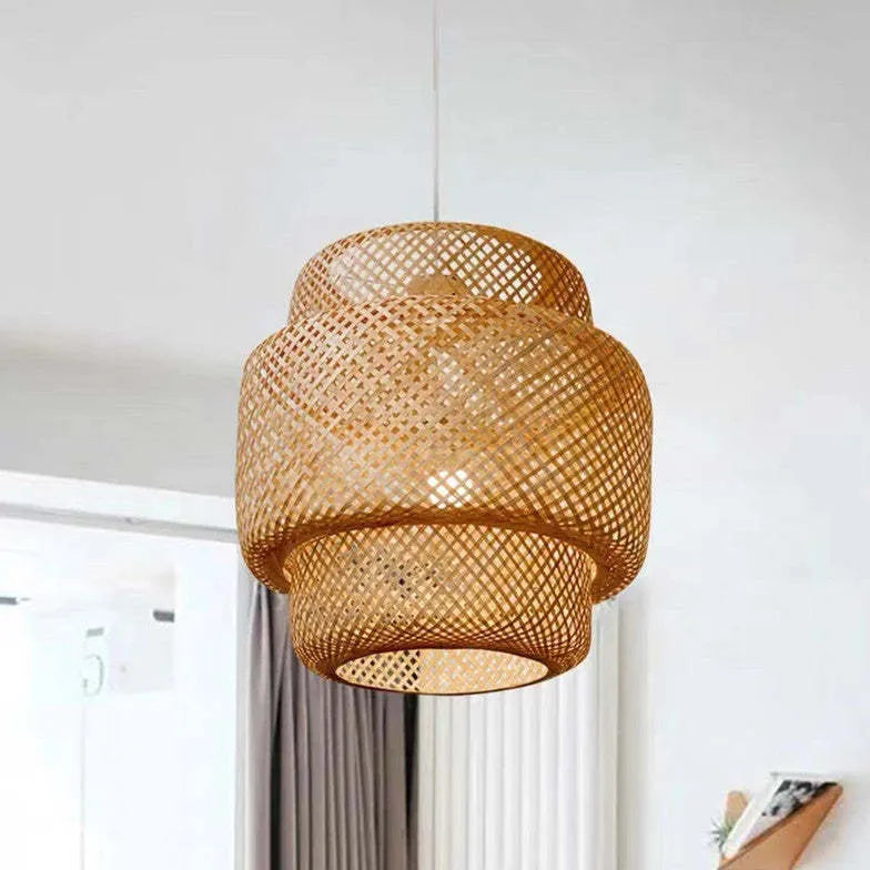 Pendant Lamp - Japanese Style Bamboo Rattan