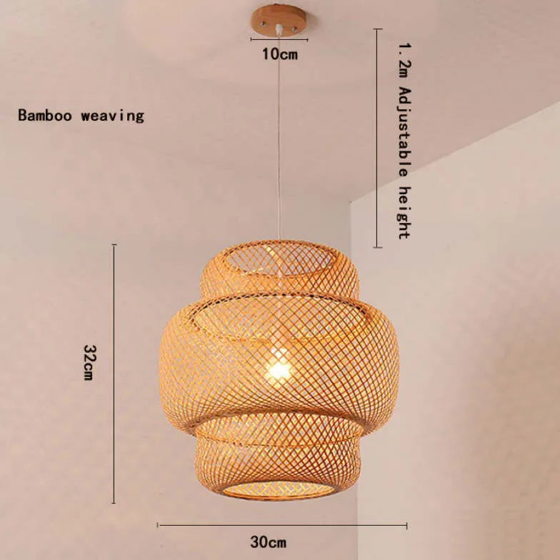 Pendant Lamp - Japanese Style Bamboo Rattan