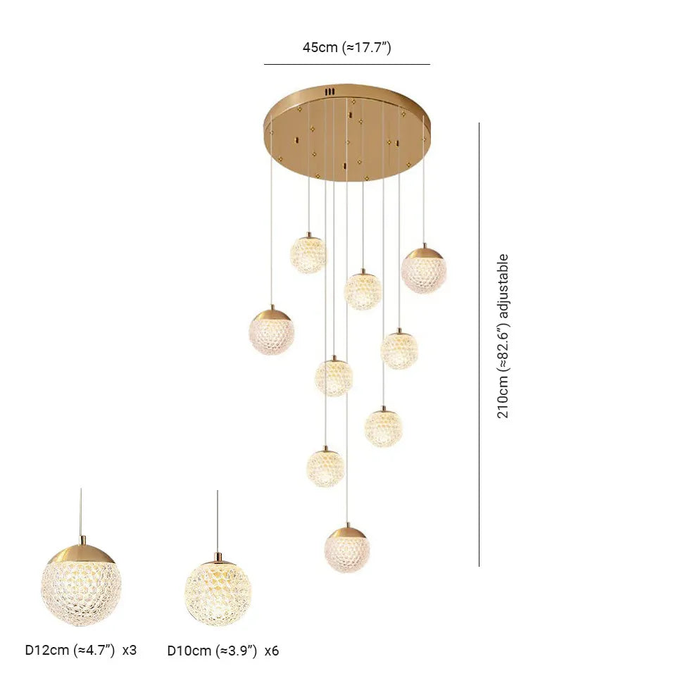 Pendelleuchte Kugel Glas Modernes Minimalistisches Design