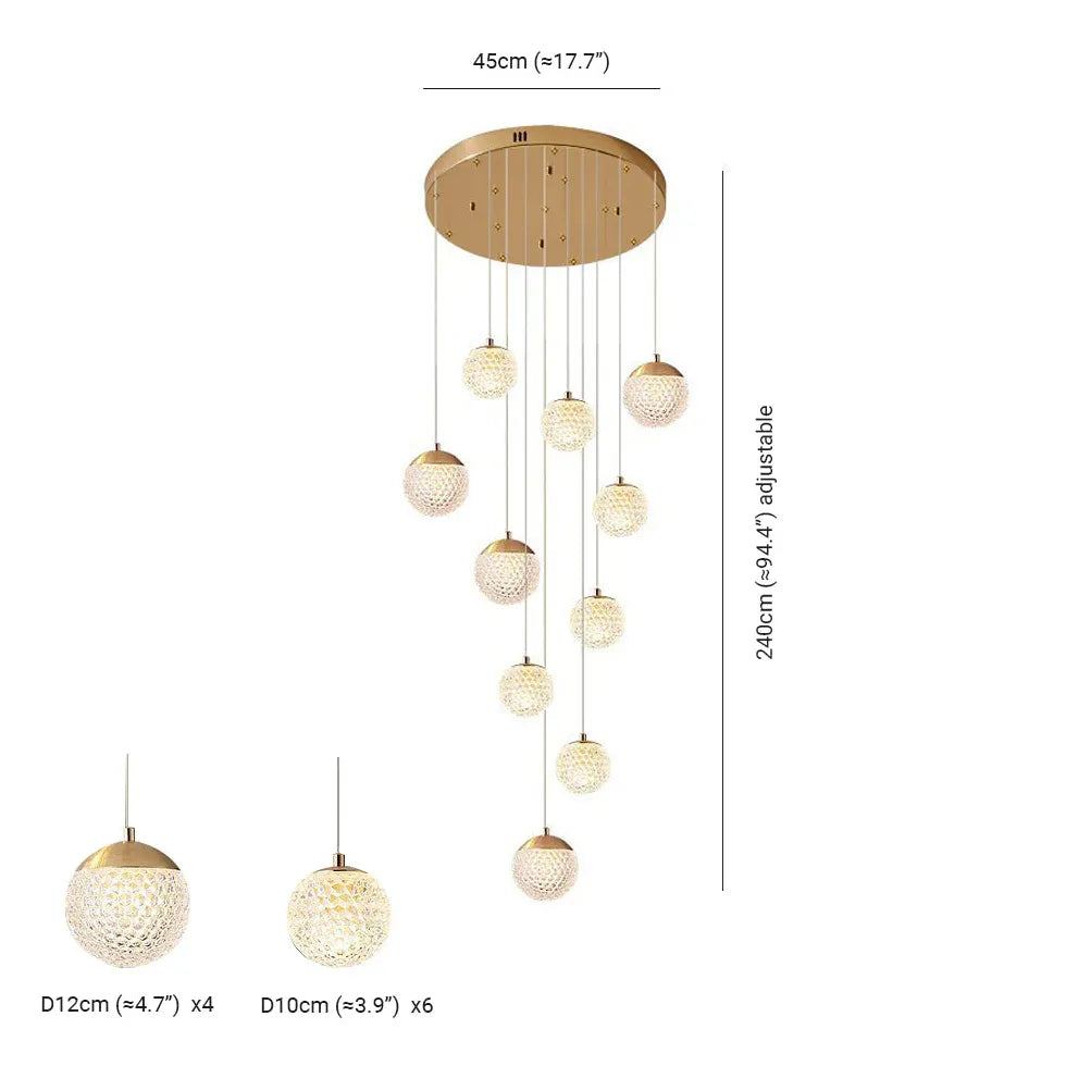 Pendelleuchte Kugel Glas Modernes Minimalistisches Design