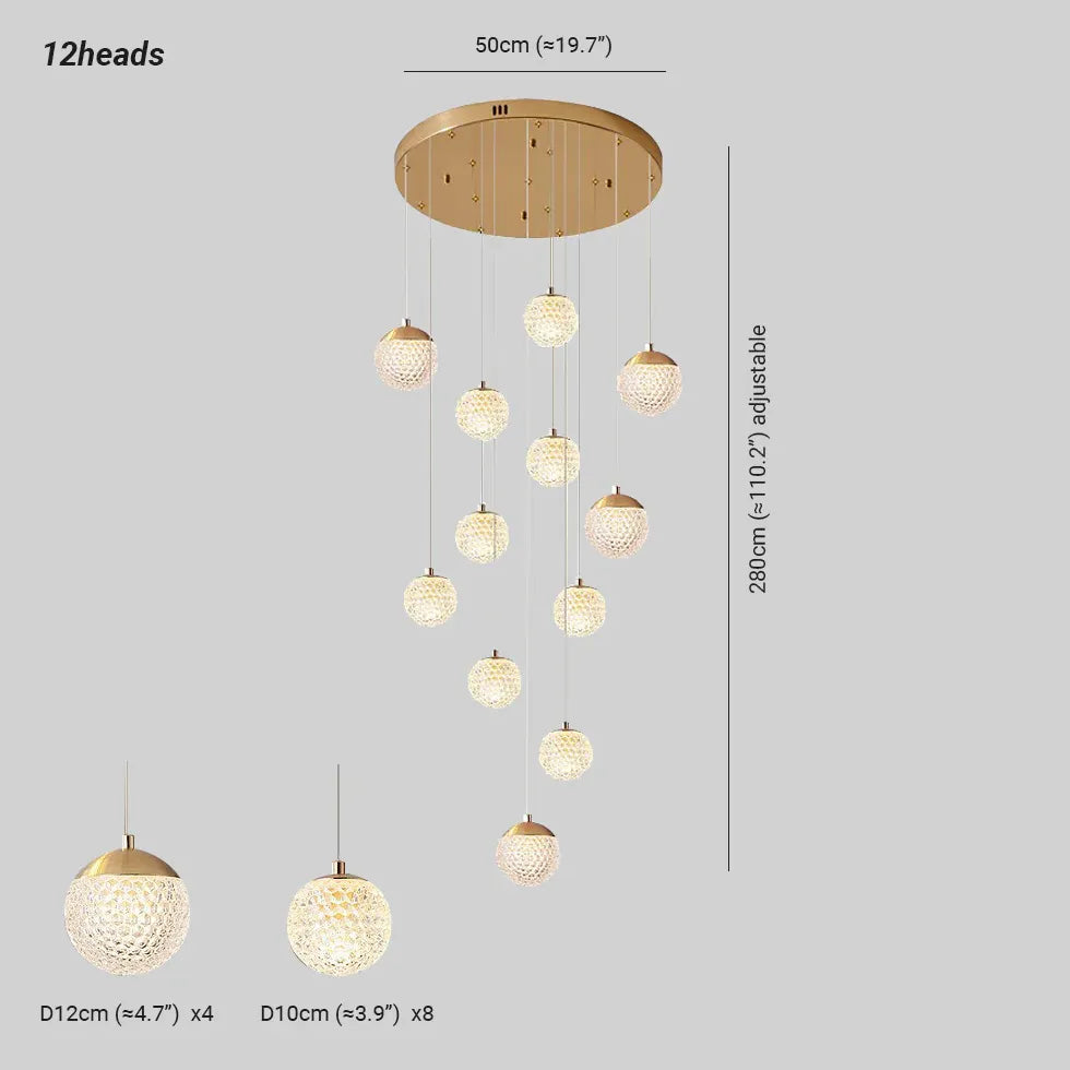 Pendelleuchte Kugel Glas Modernes Minimalistisches Design