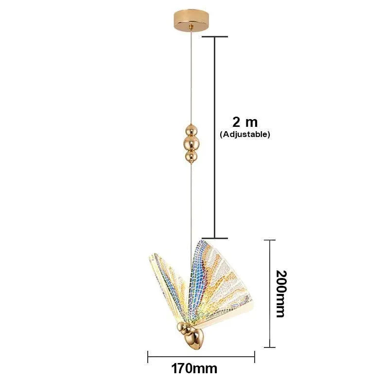 Hängelampe Esstisch Gold Nordisch Simplistisch Schmetterlingsdesign