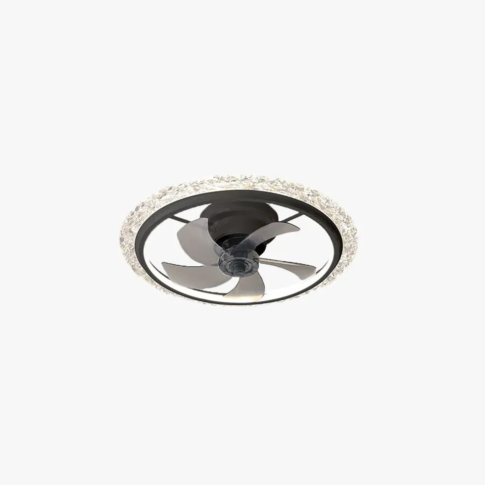 Ceiling Fan With Light For Bedroom Kirsten Metal Dimmable Led