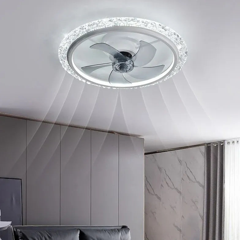 Ceiling Fan With Light For Bedroom Kirsten Metal Dimmable Led