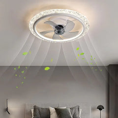 Ceiling Fan With Light For Bedroom Kirsten Metal Dimmable Led