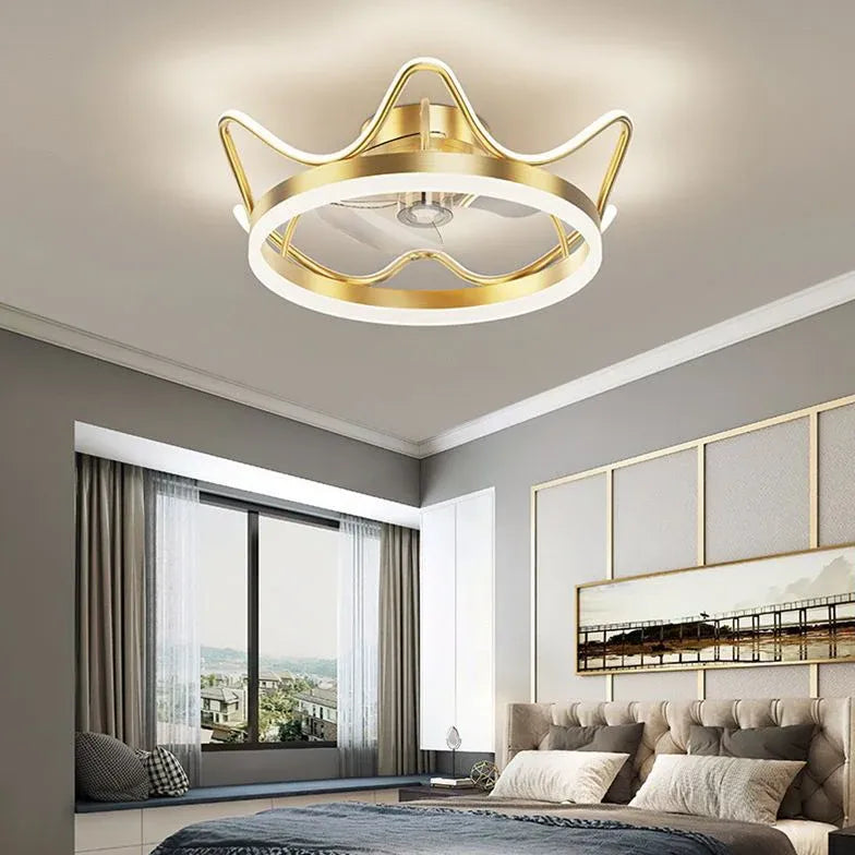 Ceiling Fan With Light For Bedroom Kirsten Metal & Acrylic Ip20 Dimmable Led