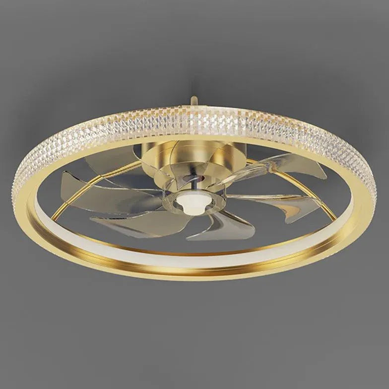 Ceiling Fan With Light For Bedroom Kirsten Metal & Acrylic Ip20 Dimmable Led