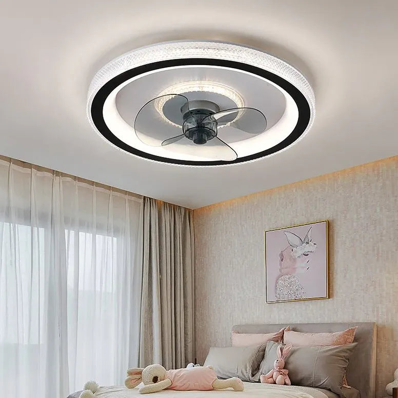 Ceiling Fan With Light For Bedroom Kirsten Metal Led