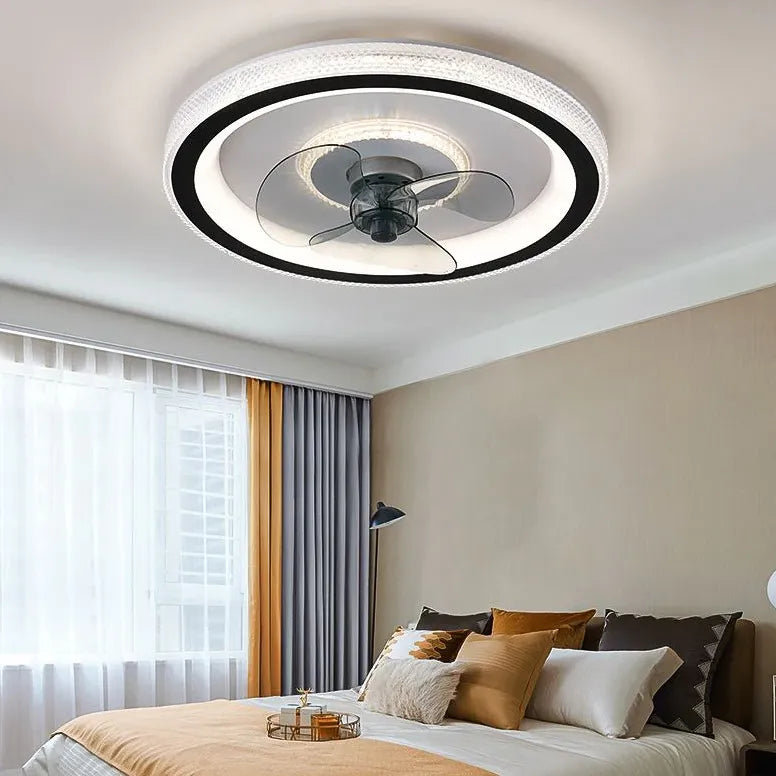 Ceiling Fan With Light For Bedroom Kirsten Metal Led