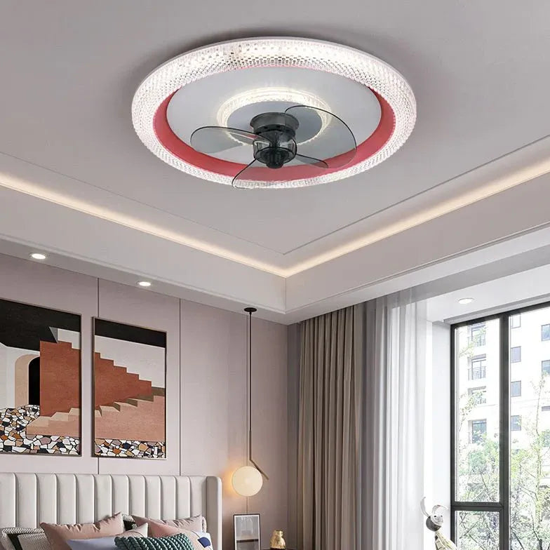 Ceiling Fan With Light For Bedroom Kirsten Metal Led Dimmable