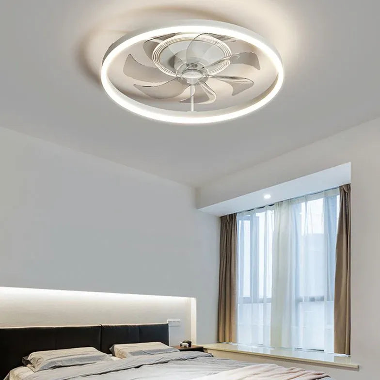 Ceiling Fan With Light For Bedroom Kirsten Metal & Acrylic Dimmable