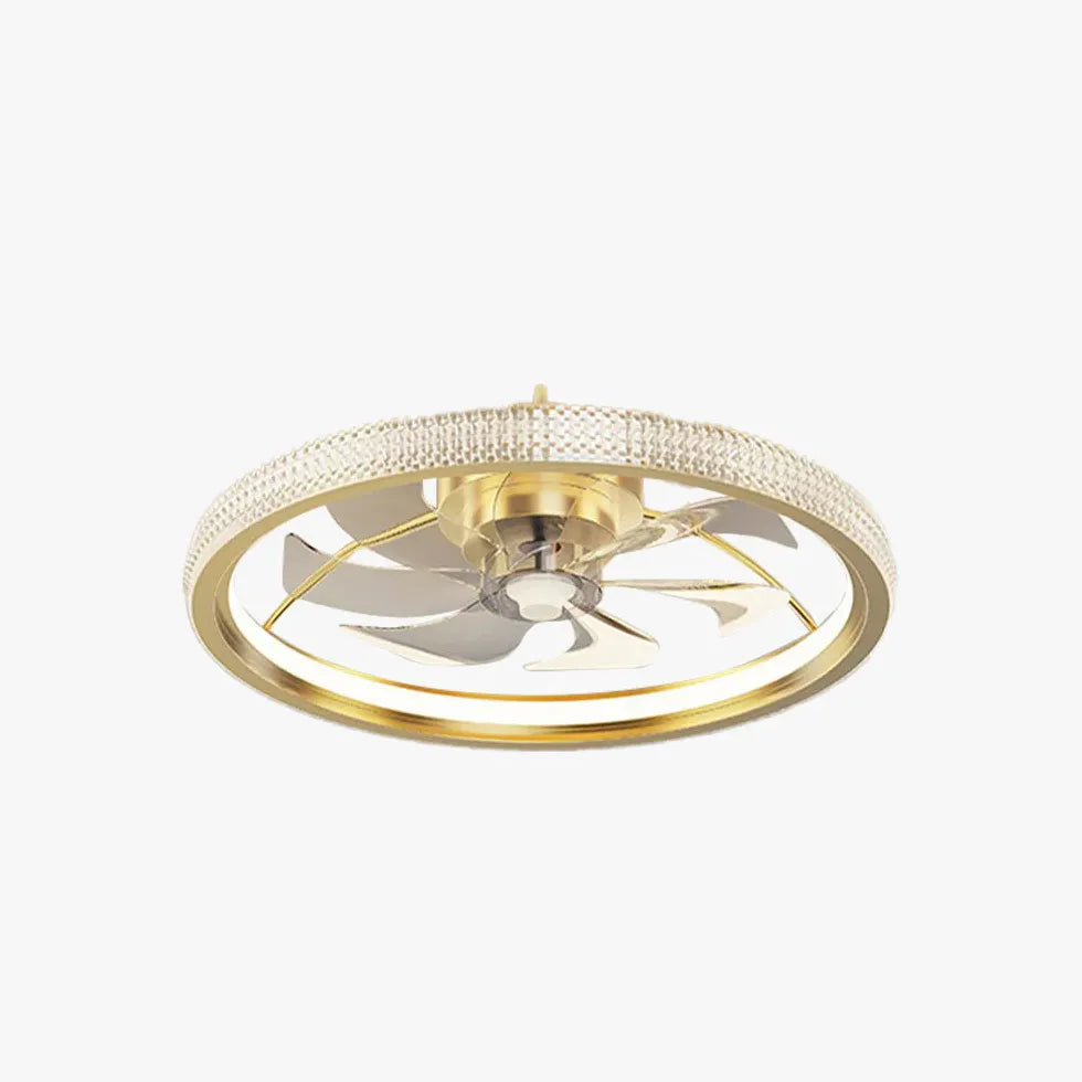 Ceiling Fan With Light For Bedroom Kirsten Metal & Acrylic Ip20 Dimmable