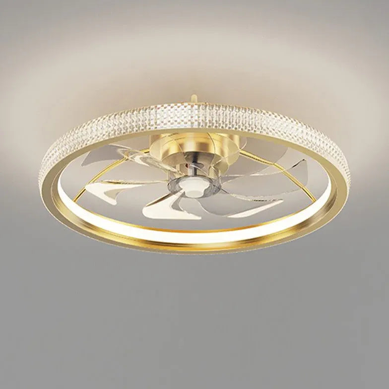 Ceiling Fan With Light For Bedroom Kirsten Metal & Acrylic Ip20 Dimmable