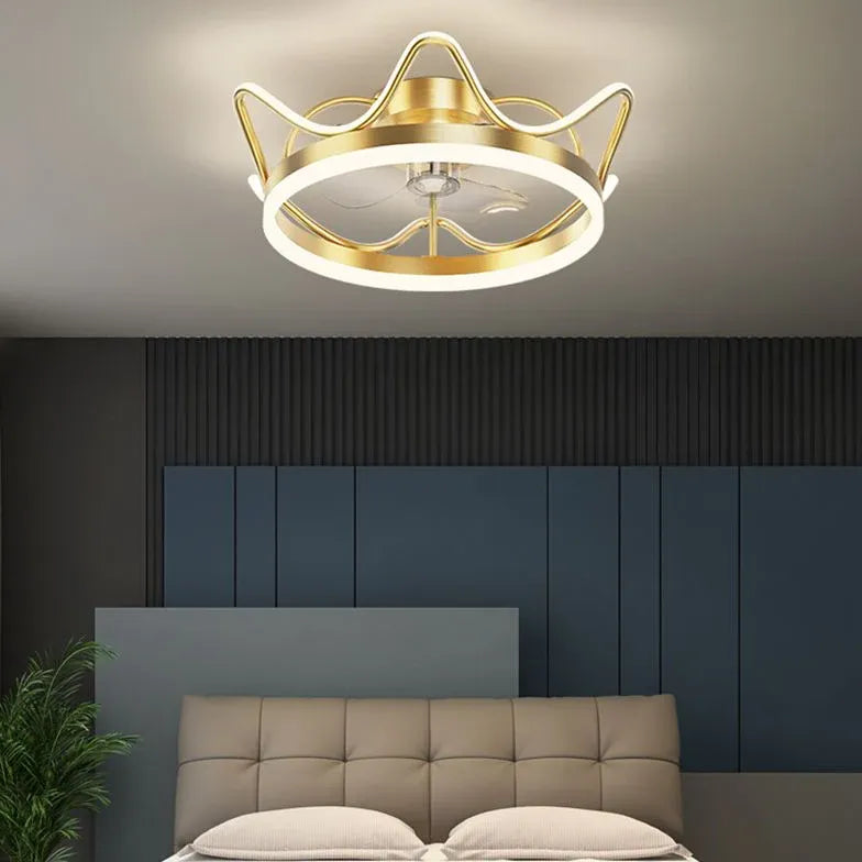 Ceiling Fan With Light For Bedroom Kirsten Metal & Acrylic Ip20 Dimmable