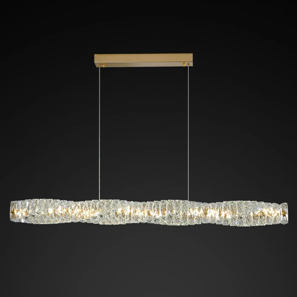 Gold Bar Pendant Light For Living Room Kristy Stainless Steel