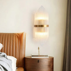 Gold Flush Wall Light For Bedroom Kristy Metal