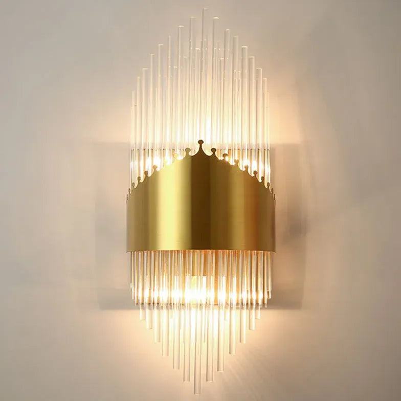 Gold Flush Wall Light For Bedroom Kristy Metal