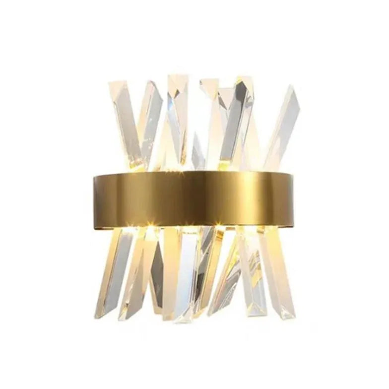 Gold Flush Wall Light For Bedroom Kristy Metal