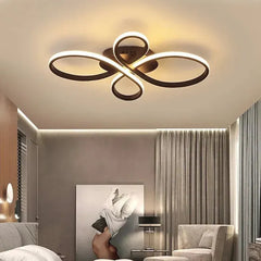 White Led Ceiling Light For Bedroom Lacey Metal