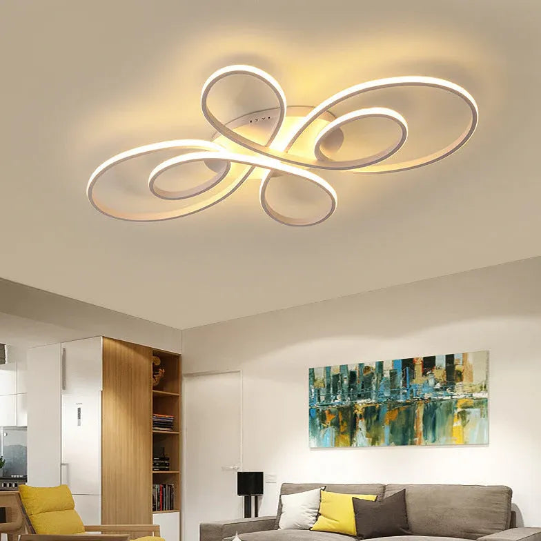 White Led Ceiling Light For Bedroom Lacey Metal