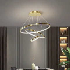 Statement Pendant Light For Dining Room Modern Aluminum Led