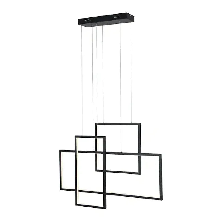 Statement Pendant Light For Living Room Square Modern Aluminum