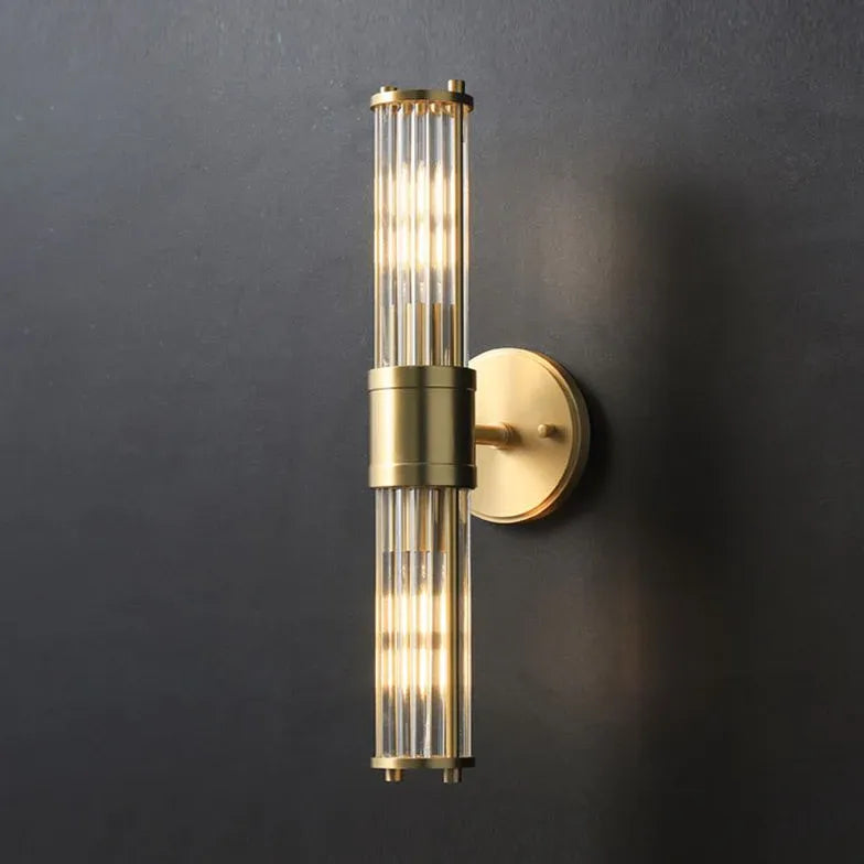 wandleuchte gold led moderne glas design minimalismus