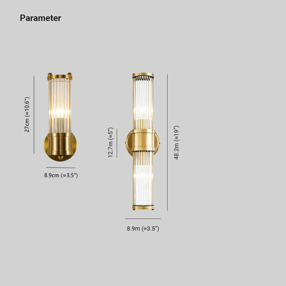 wandleuchte gold led moderne glas design minimalismus