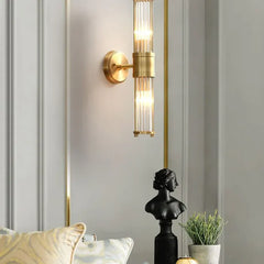 wandleuchte gold led moderne glas design minimalismus