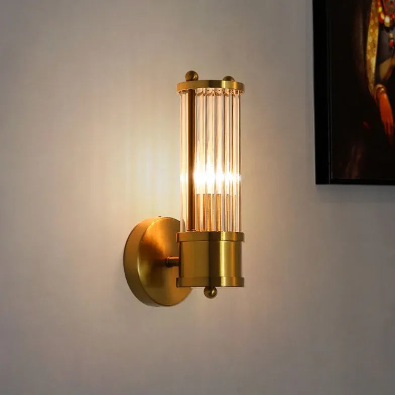 wandleuchte gold led moderne glas design minimalismus