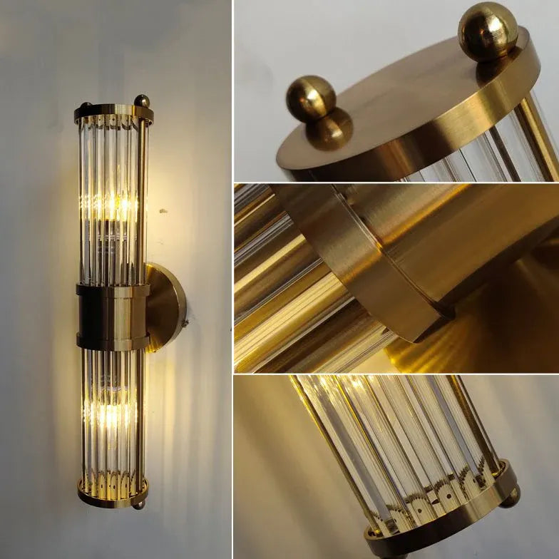 wandleuchte gold led moderne glas design minimalismus