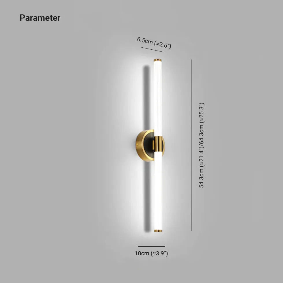 Wandleuchte LED schwarz gold in modernem Langstil