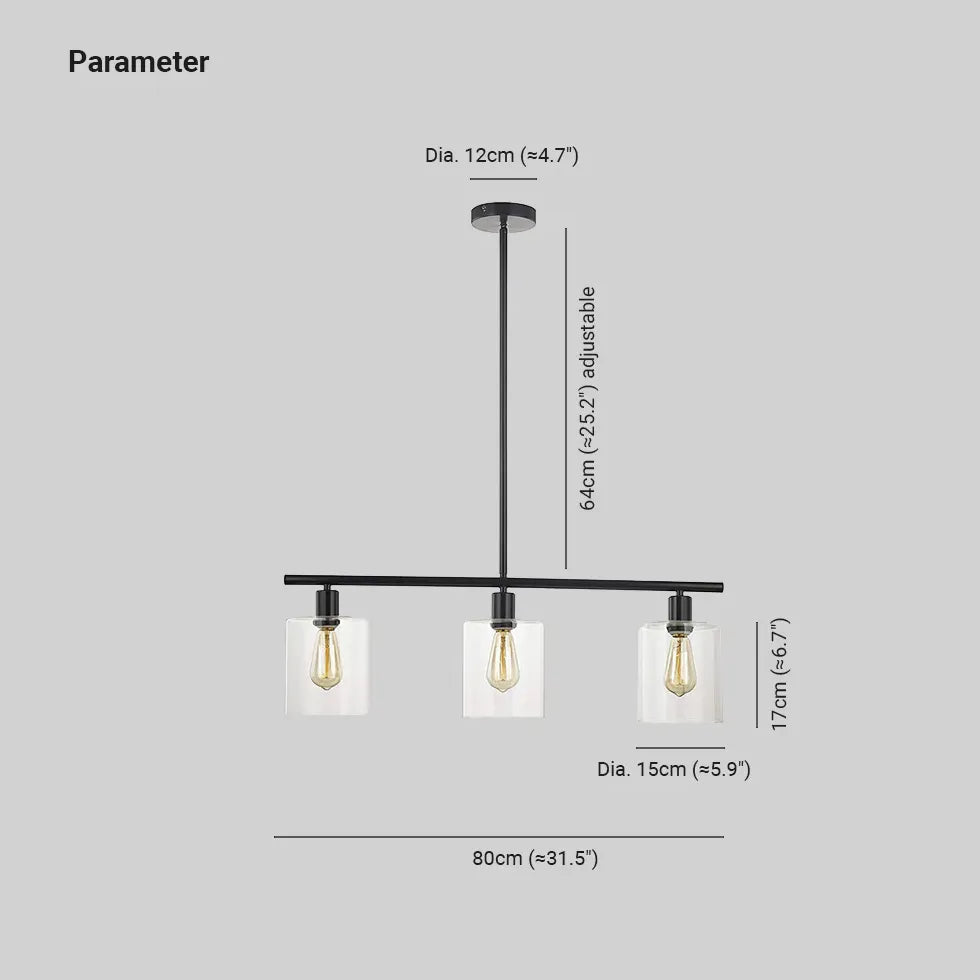 Black Chandelier For Kitchen Leigh Metal Ip20