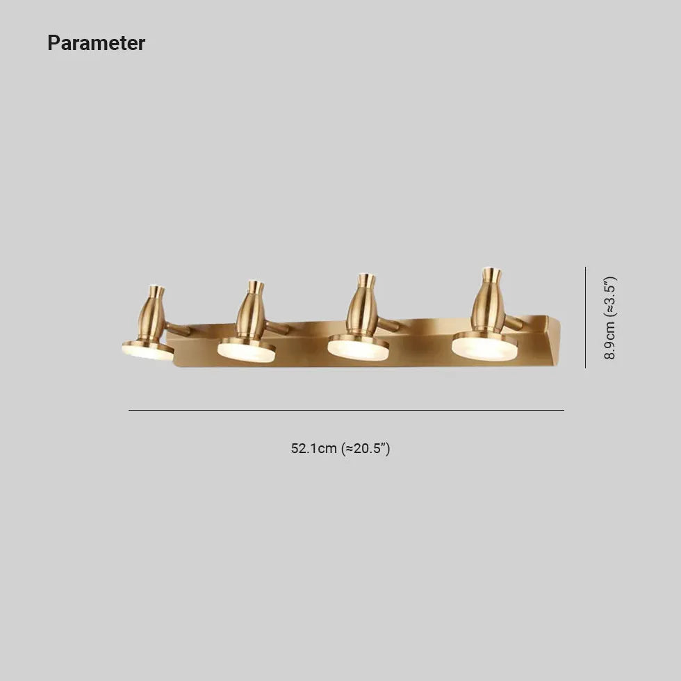 Wandleuchte innen gold mit mehrarmigem Design