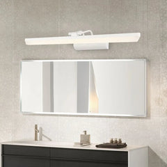 Black Mirror Light For Bathroom Rectangular Leigh Metal Ip44 Warm White