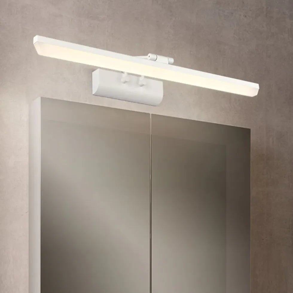 Black Mirror Light For Bathroom Rectangular Leigh Metal Ip44 Warm White