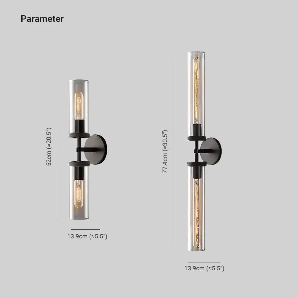 Black Up & Down Light For Living Room Leigh Metal Ip20