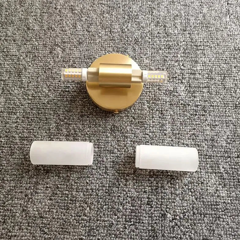 Gold Up & Down Light For Bathroom Leigh Metal & Acrylic