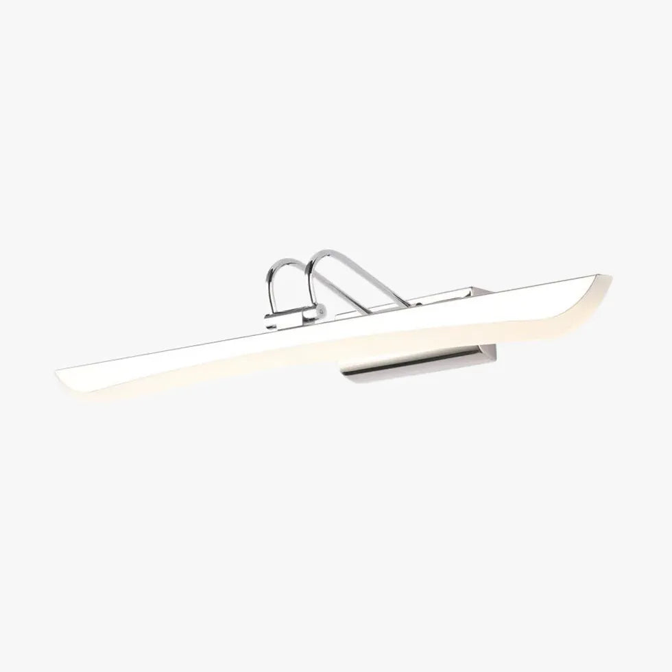 White Mirror Light For Bathroom Linear Leigh Metal & Acrylic Led Ip44 Warm White