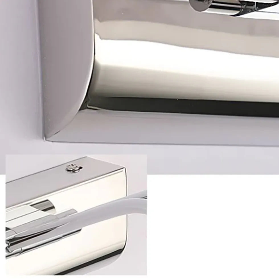 White Mirror Light For Bathroom Linear Leigh Metal & Acrylic Led Ip44 Warm White