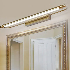 Gold Mirror Light For Bathroom Linear Leigh Metal & Acrylic Led