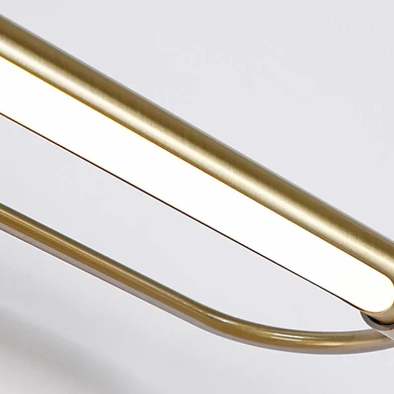 Gold Mirror Light For Bathroom Linear Leigh Metal & Acrylic Led