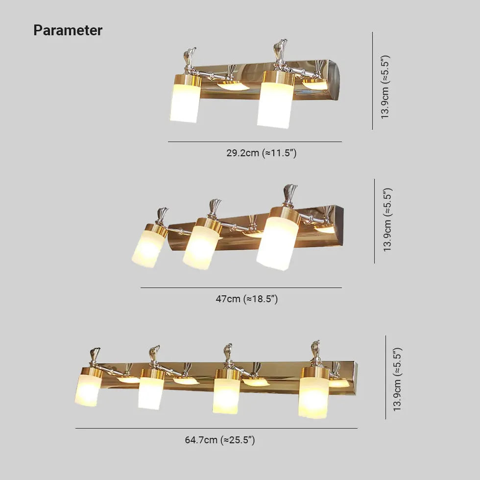 Gold Multi Arm Wall Light For Bathroom Leigh Metal & Acrylic Ip44 Led